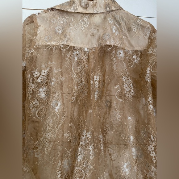 NWT Maeve Anthropologie Lace Buttondown Top - Picture 2 of 6